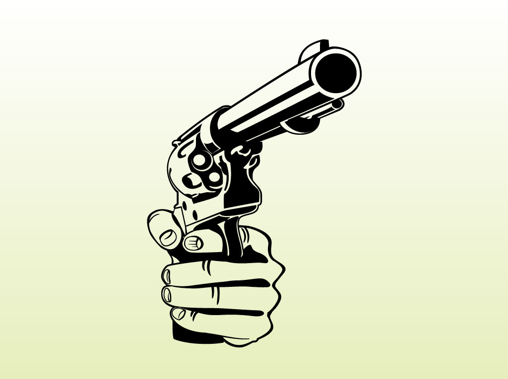 Рука с пистолетом на прозрачном фоне 2 Kartinki Ru