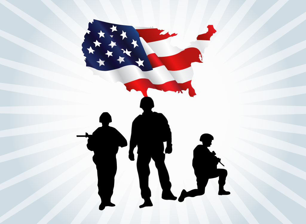 american soldier silhouette