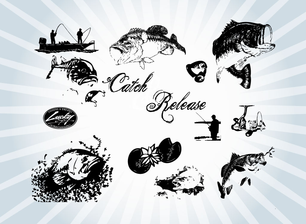 bass fish silhouette clipart