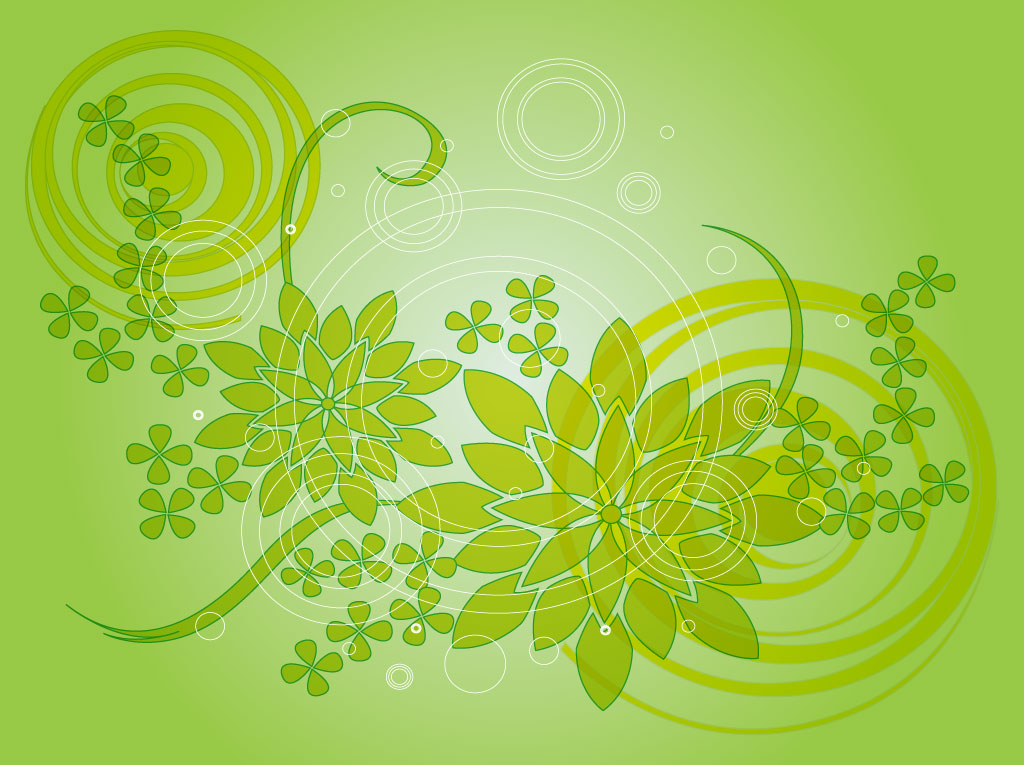 green floral design backgrounds