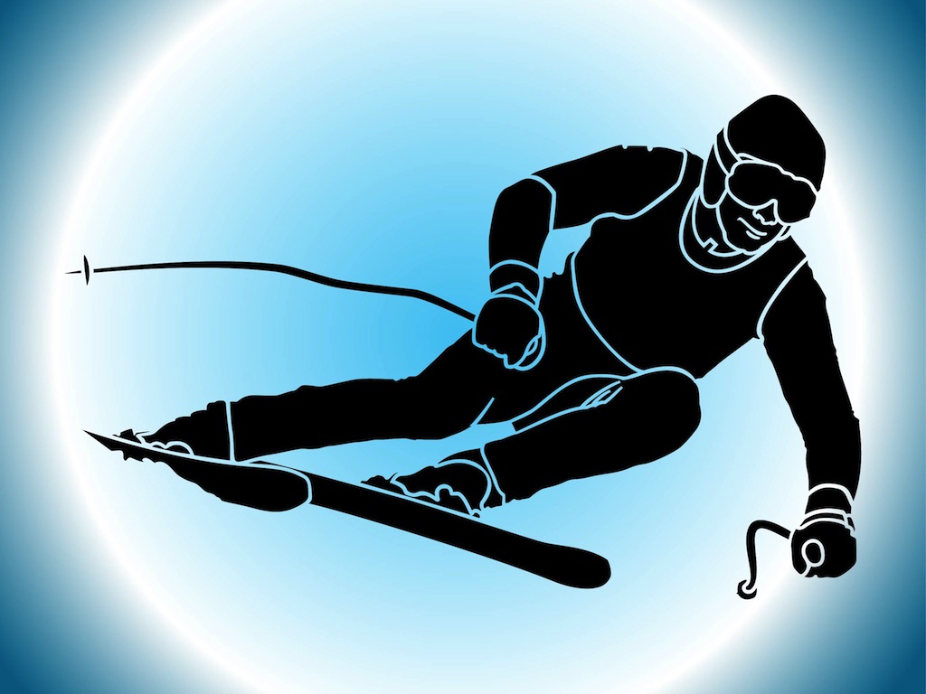 freestyle skier outline
